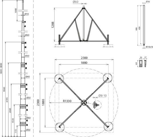 Fangstange FS T D50 7 #105715