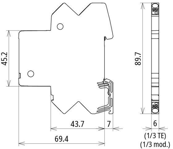 Kompakter ÜS-Ableiter BCO CL2 E 12