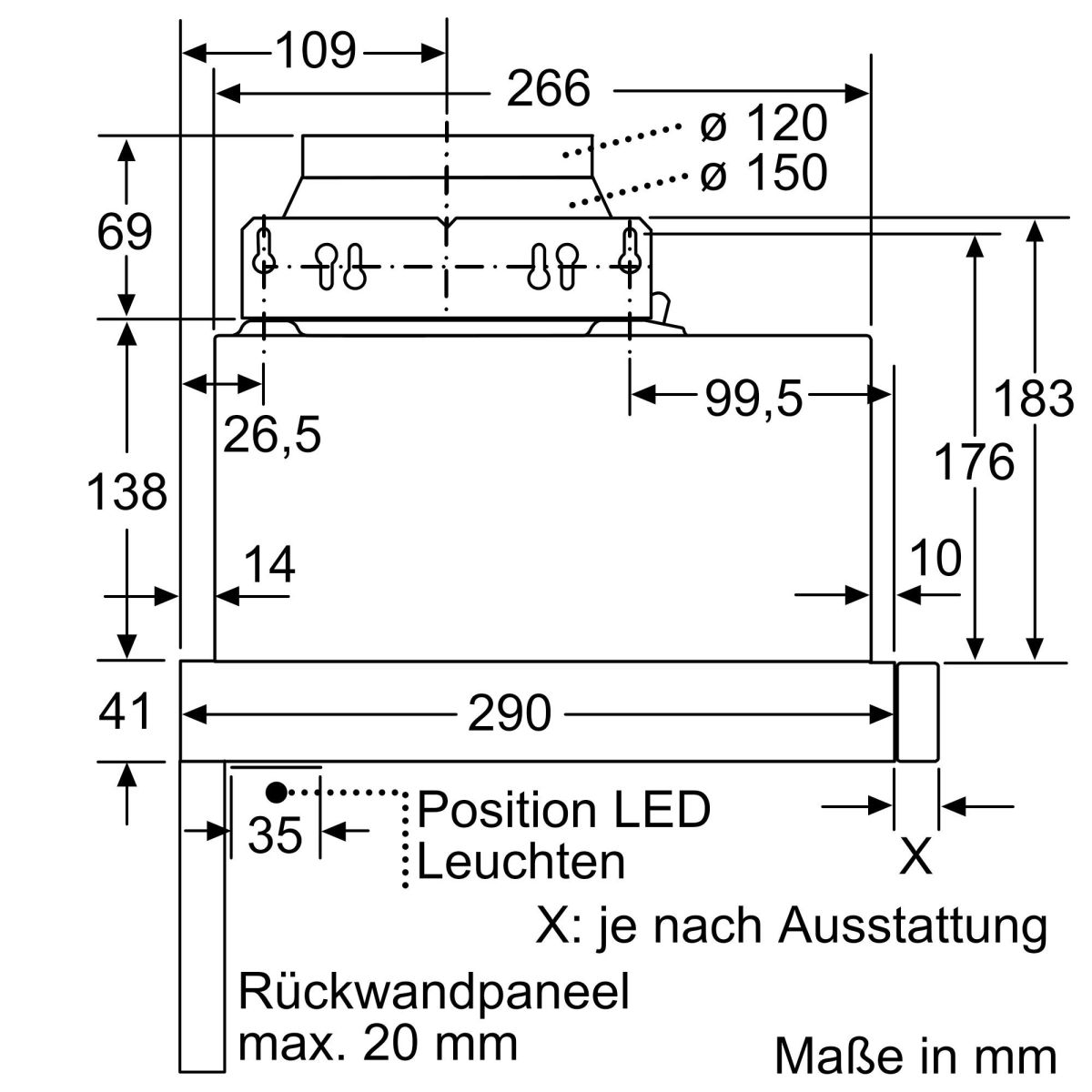 Flachschirmhaube LI94LB530