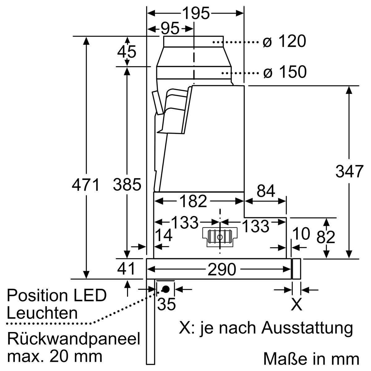 Flachschirmhaube LI97RA561