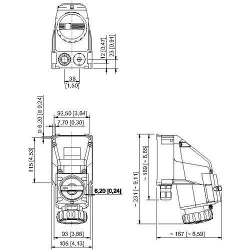 Schaltersteckdose 8570/11-304-S#273933