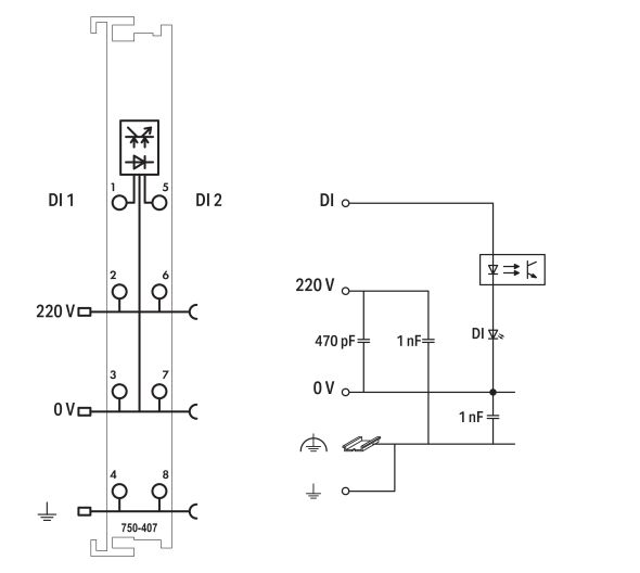 2-Kanal-Digitaleingang 750-407