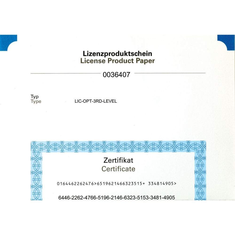 Lizenz Kommunikation LIC-OPT-3RD-LEVEL