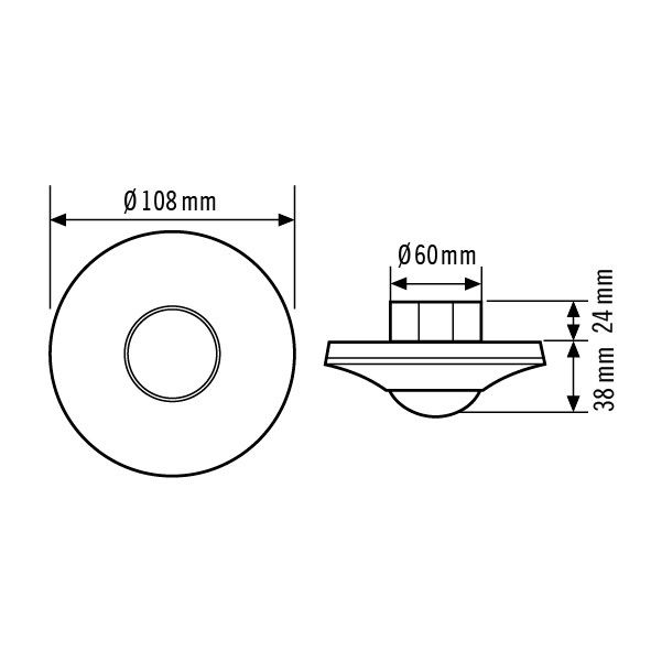 Decken-Präsenzmelder PD-C360/8BMSDALI-2BK