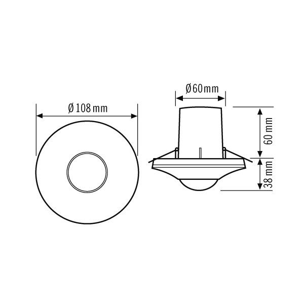 Decken-Präsenzmelder PD-C360i/8FMDUO DALI