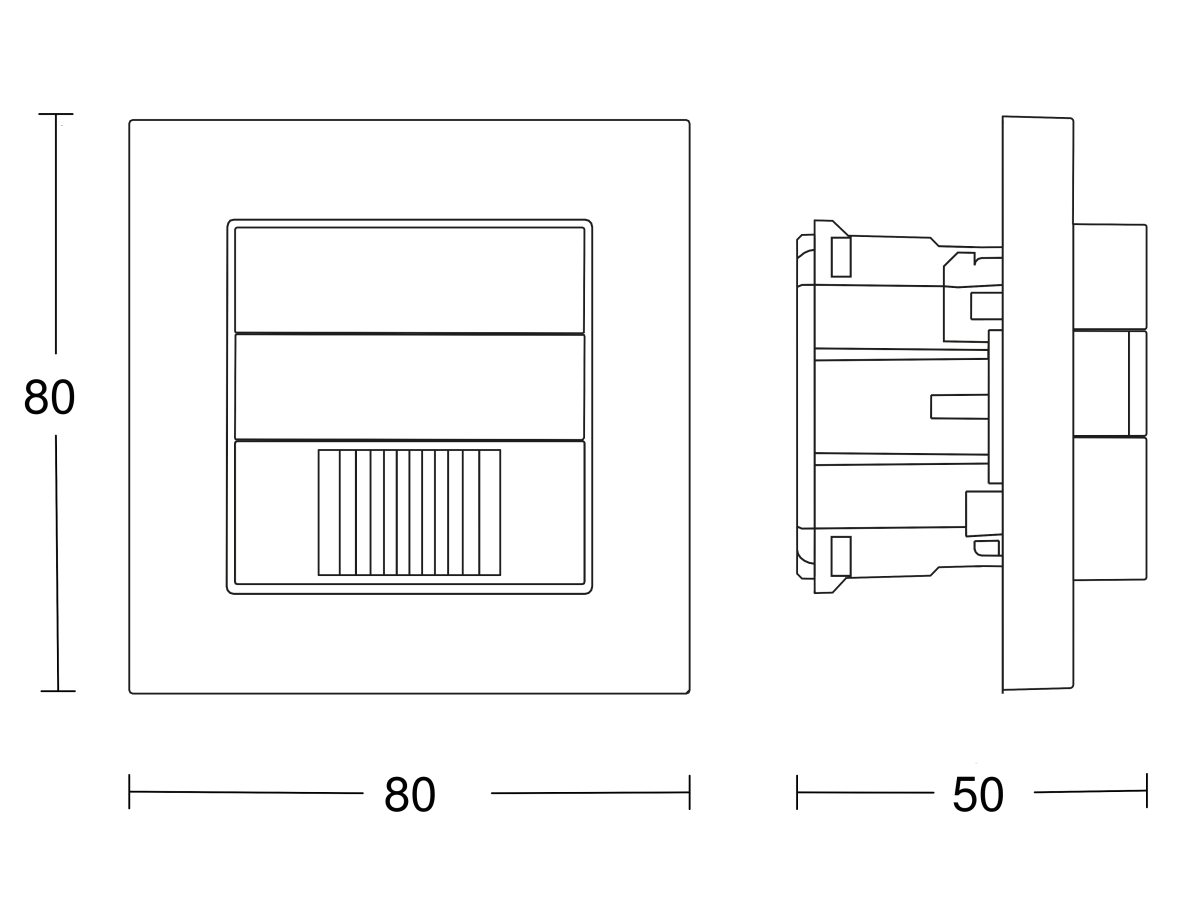 Präsenzschalter IR 180 UP WS KNX