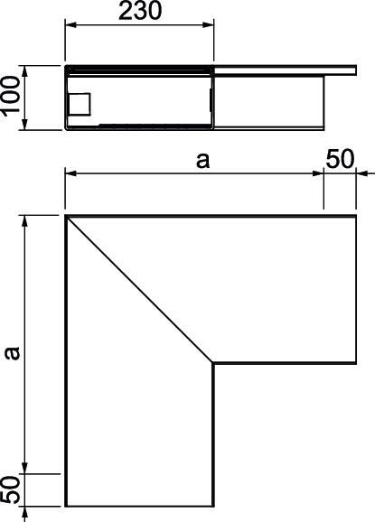 Flachwinkel WDK F100230RW