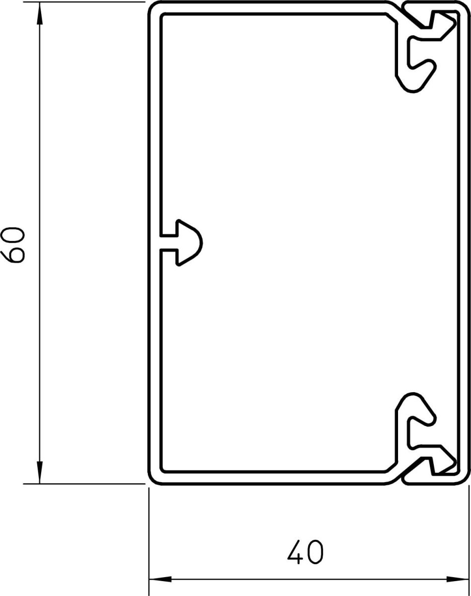 Wand- und Deckenkanal WDK40060RW gedeck.