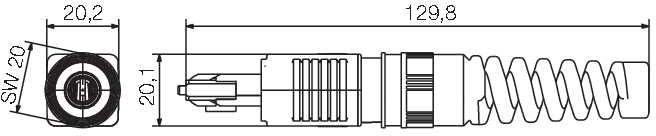 LWL-Set Single/Multimode IE-PS-V04P-2SC-POFBP