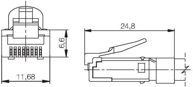 RJ45 Anschlussstecker IE-P63