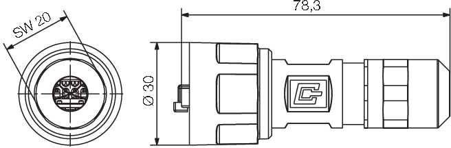 RJ45 Set werkzeuglos IE-PS-V01M-RJ45-FH