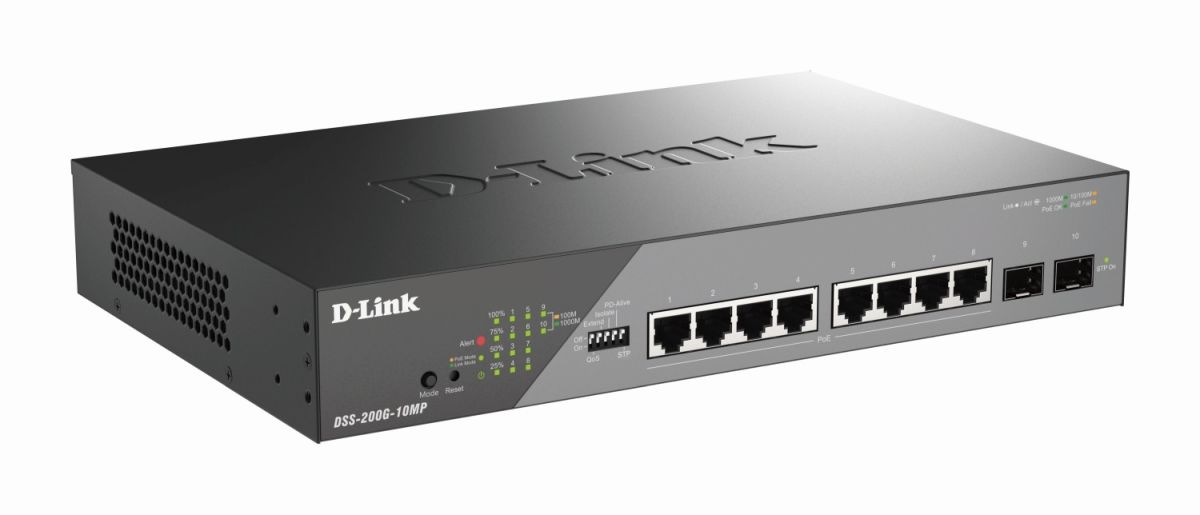 10-Port Gigabit Switch DSS-200G-10MP/E