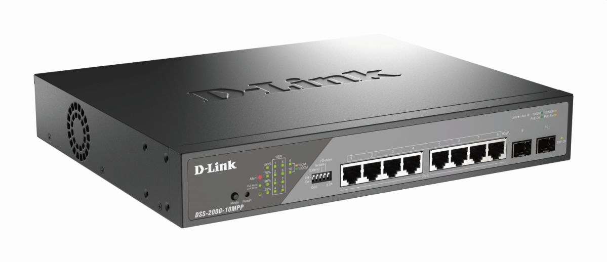 10-Port Gigabit Switch DSS-200G-10MPP/E