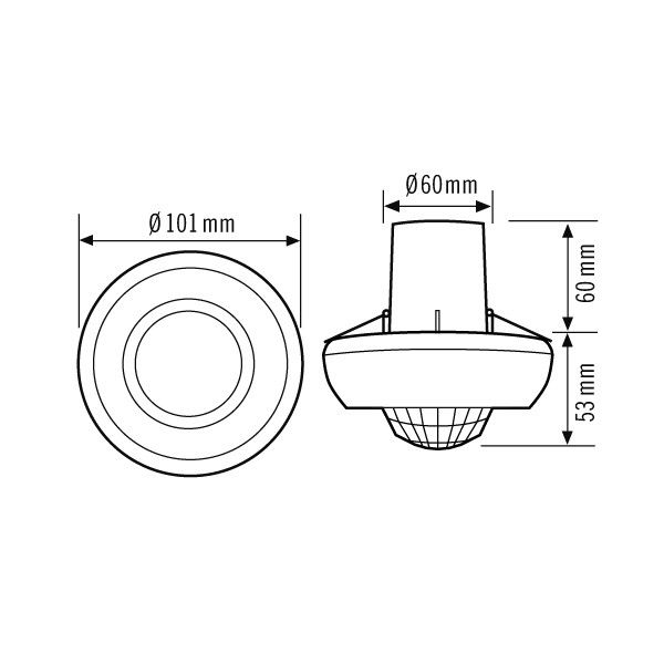 Decken-Bewegungsmelder MD 360/24 Basic FM