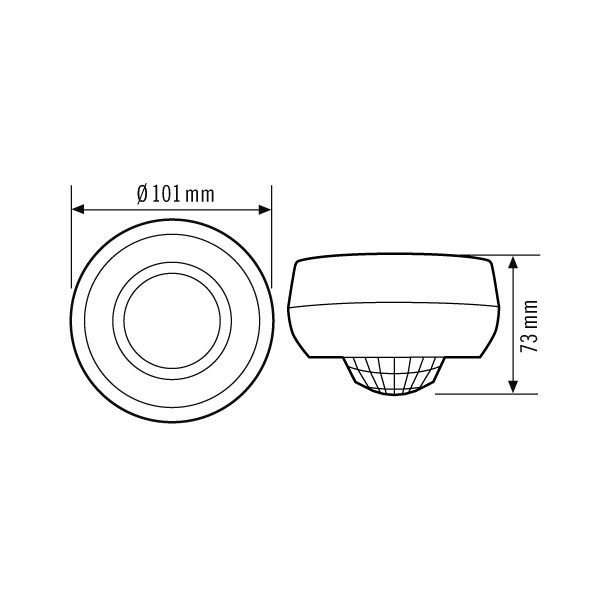 Decken-Bewegungsmelder MD360/24 BASIC IP54