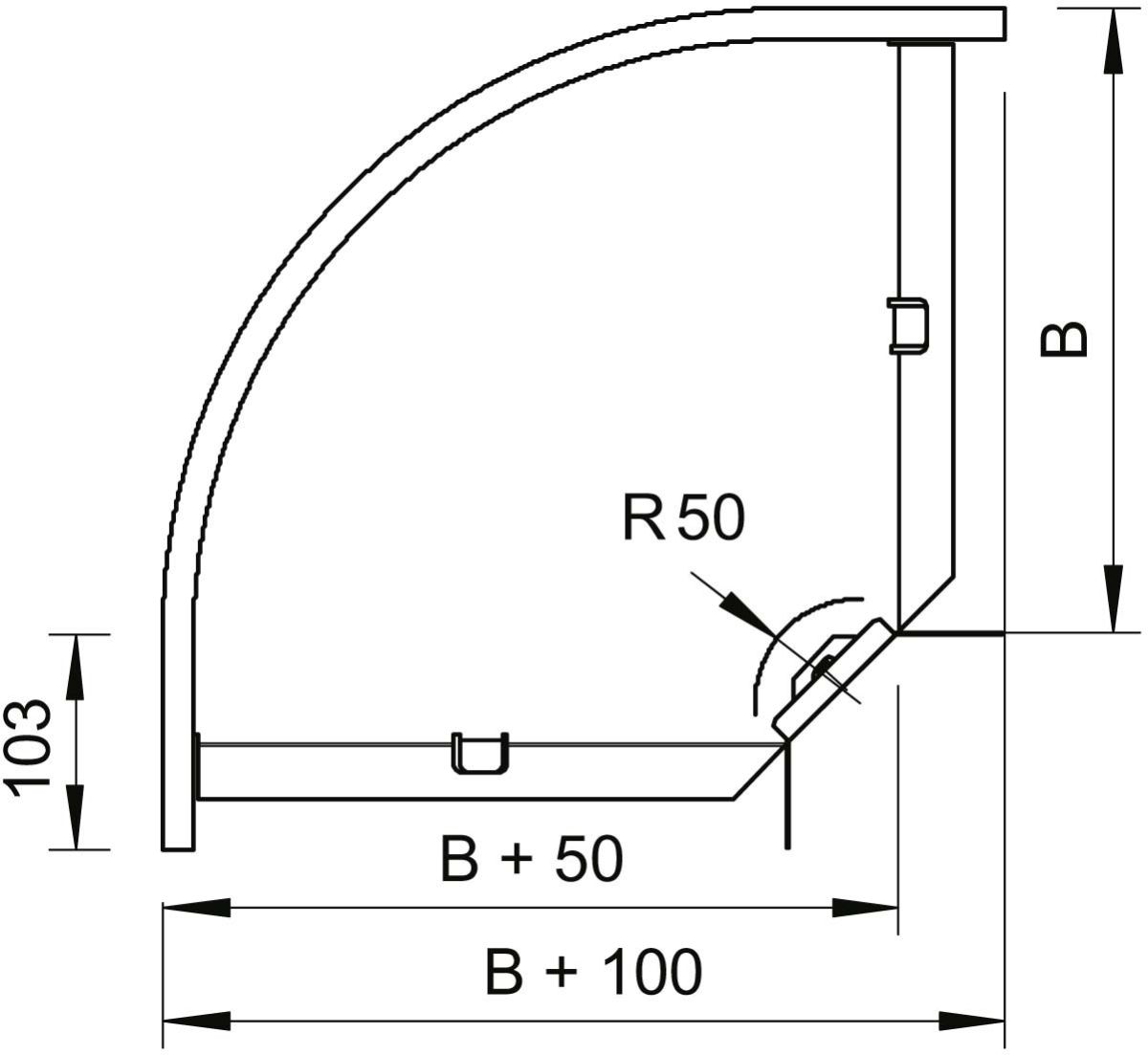 Bogen 90Gr. RB 90 110 FS