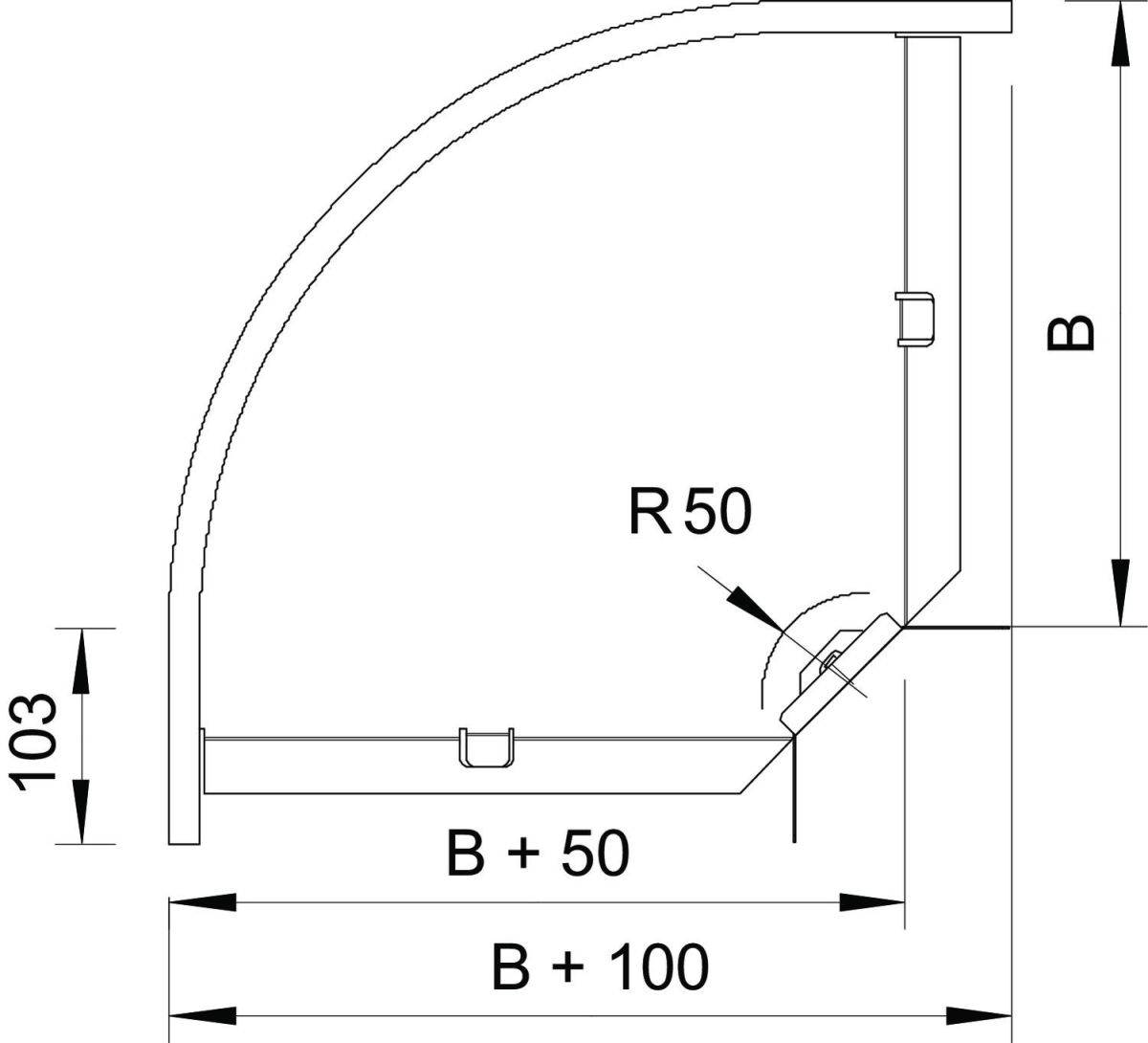 Bogen 90Gr. RB 90 110 FS