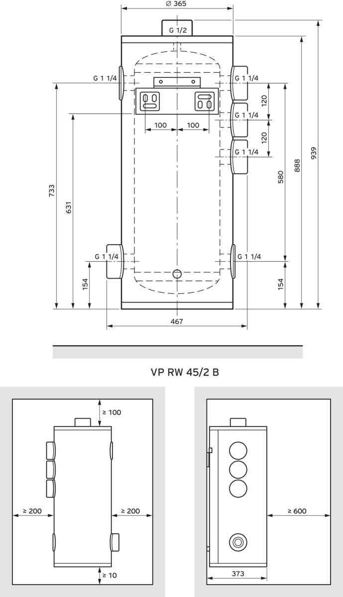 Pufferspeicher VPRW45/2B