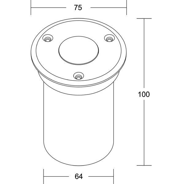 LED-Boden-EB-Leuchte eds P3816Y