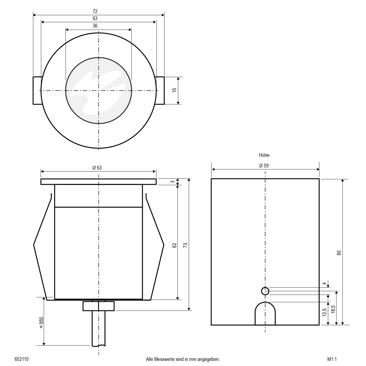 LED-Bodeneinbauleuchte eds 652 110