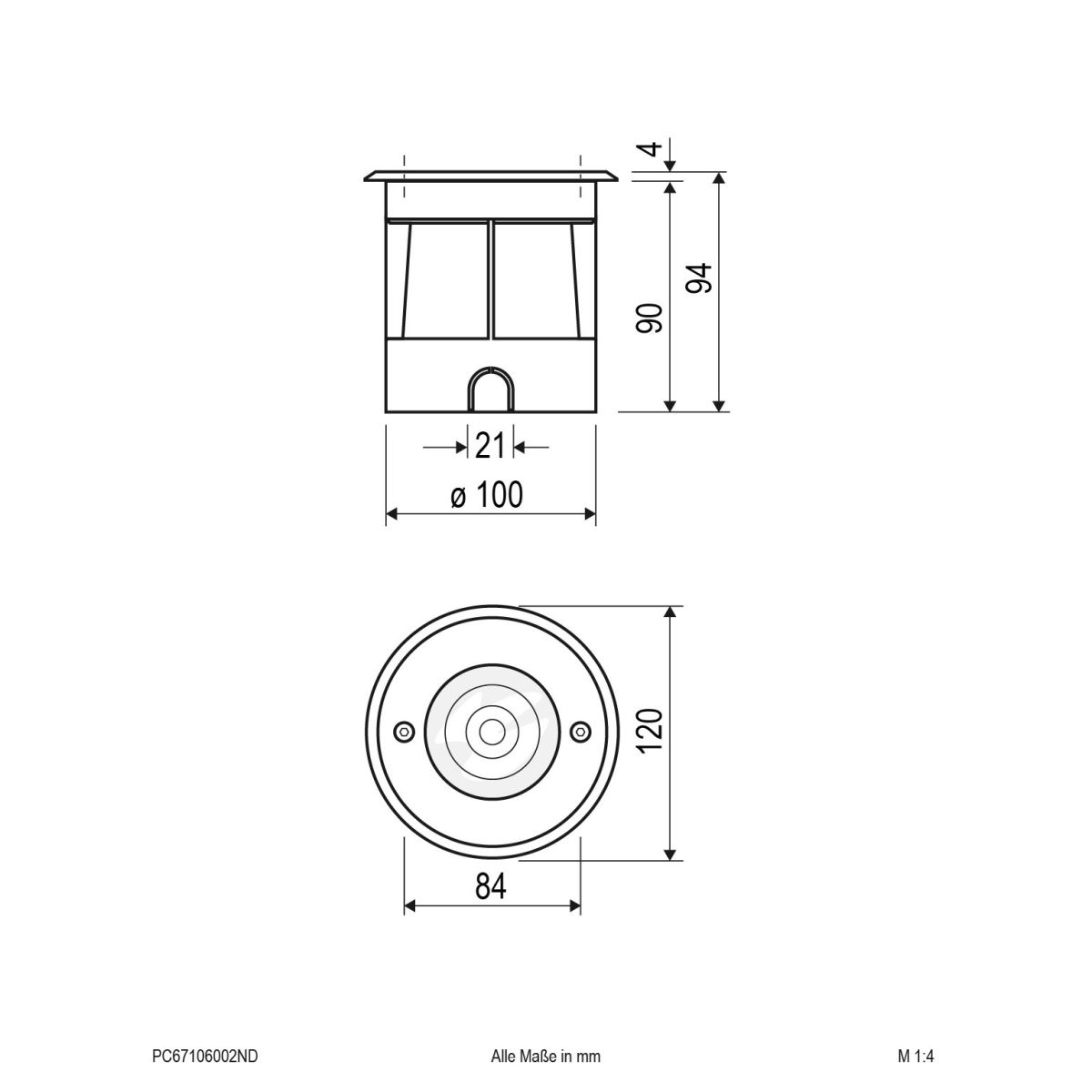 LED-Bodeneinbauleuchte PC67106002ND