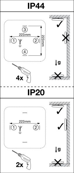 LED-Wand-u.Deckenleuchte SFSQ.330V24W840IP44