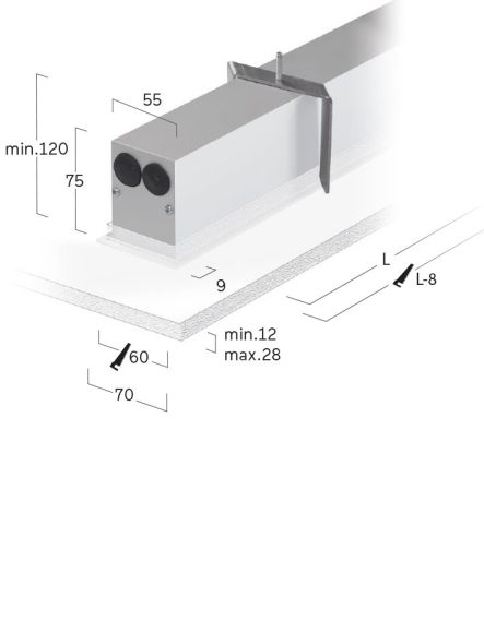 LED-Einbauleuchte LF3AEL-840M-L1780