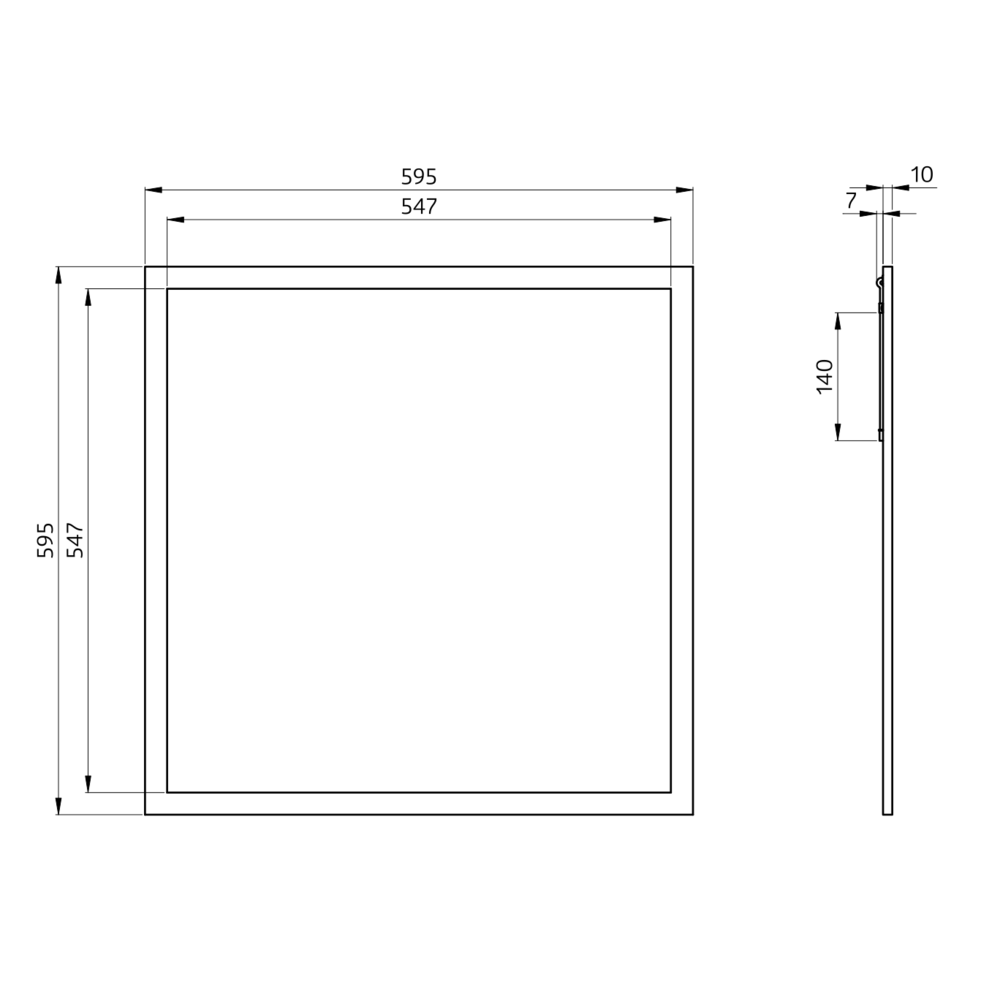 LED-Leuchte PL1-600LEDAG-DALI-TW