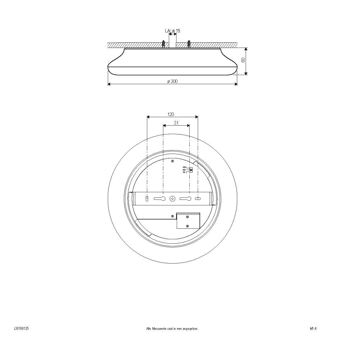 LED-Anbauleuchte IP54 L30180125