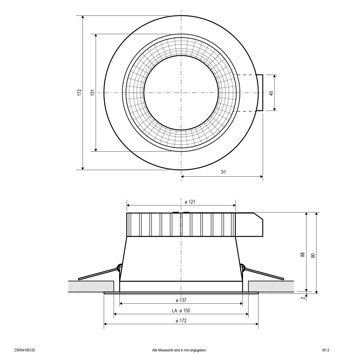 LED-Deckeneuchte DSR54180125