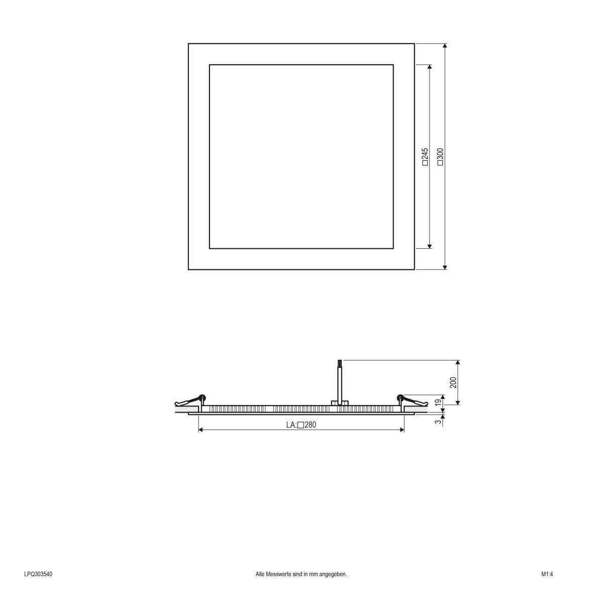 LED-Einbauleuchte LPQ303540