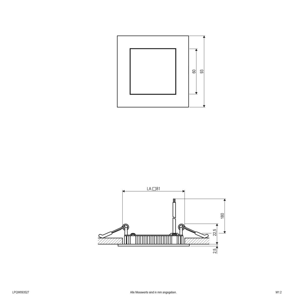 LED Einbaupanel LPQW093527