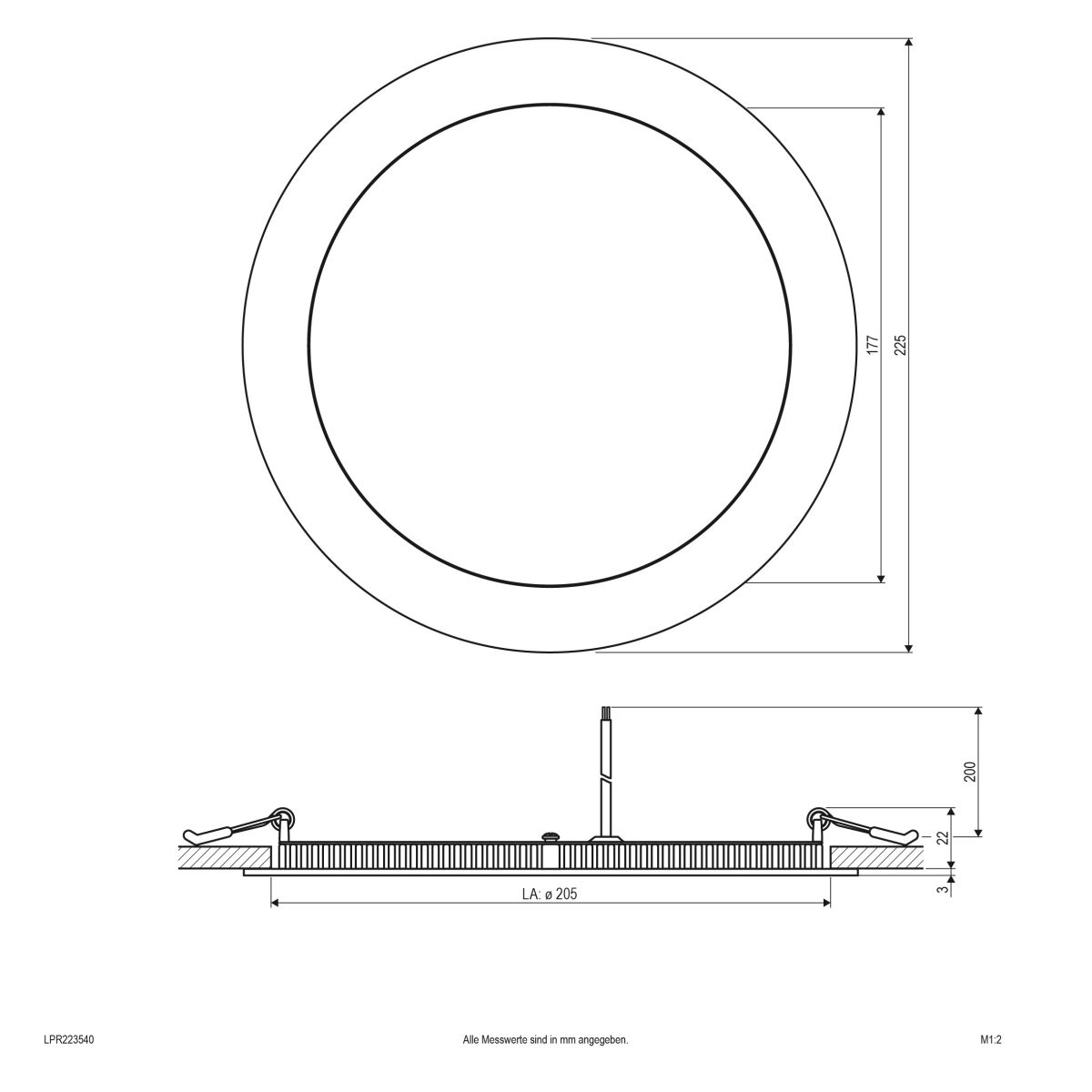 LED Einbaupanel LPR223540