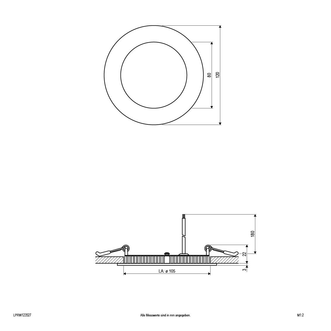 LED Einbaupanel LPRW123527