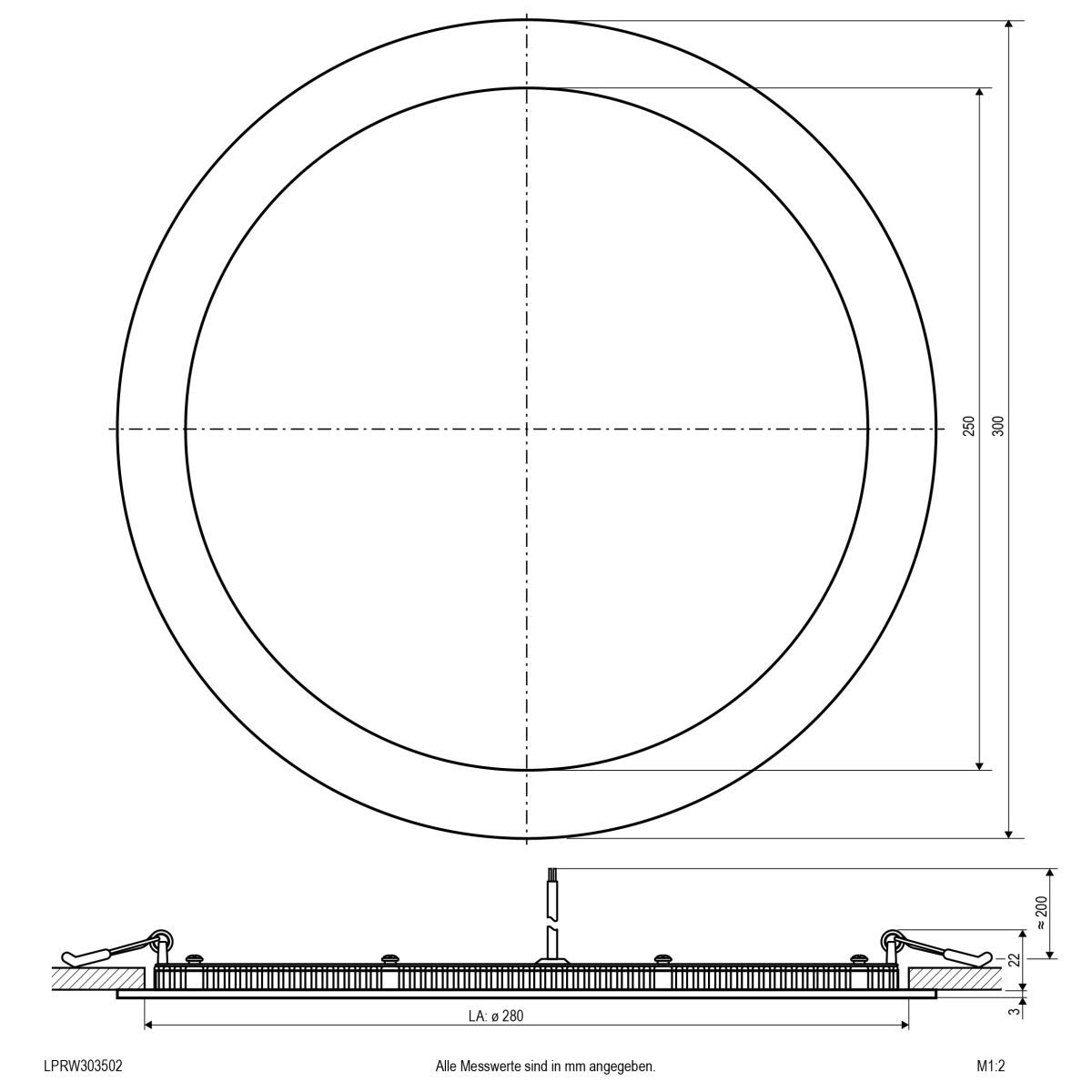 LED-Einbaupanel LPRW303502