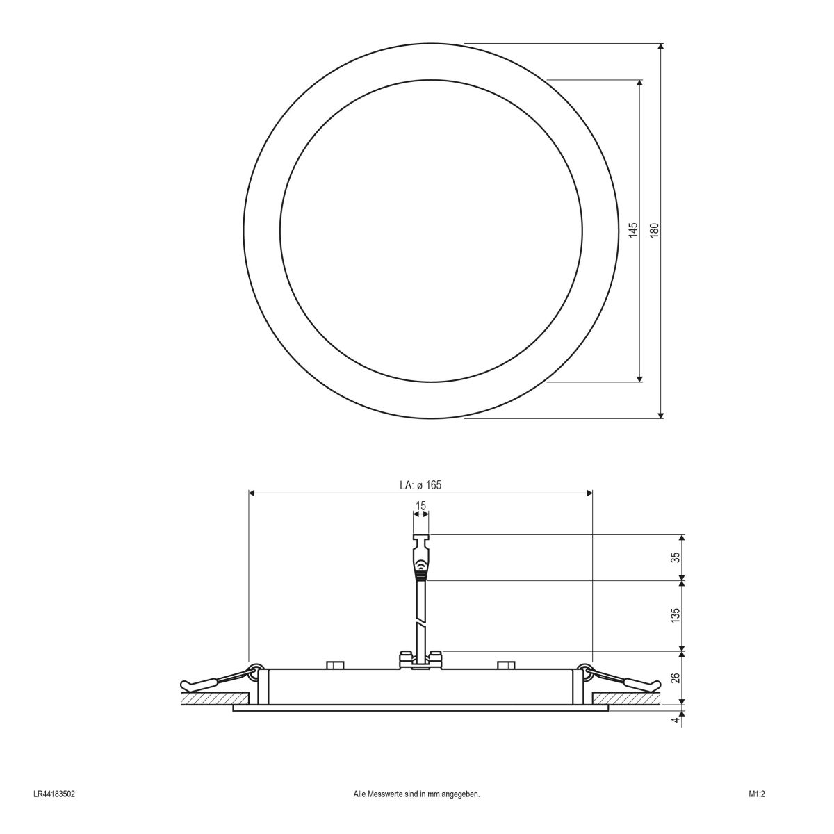 LED-Einbaupanel LR44183502 ws