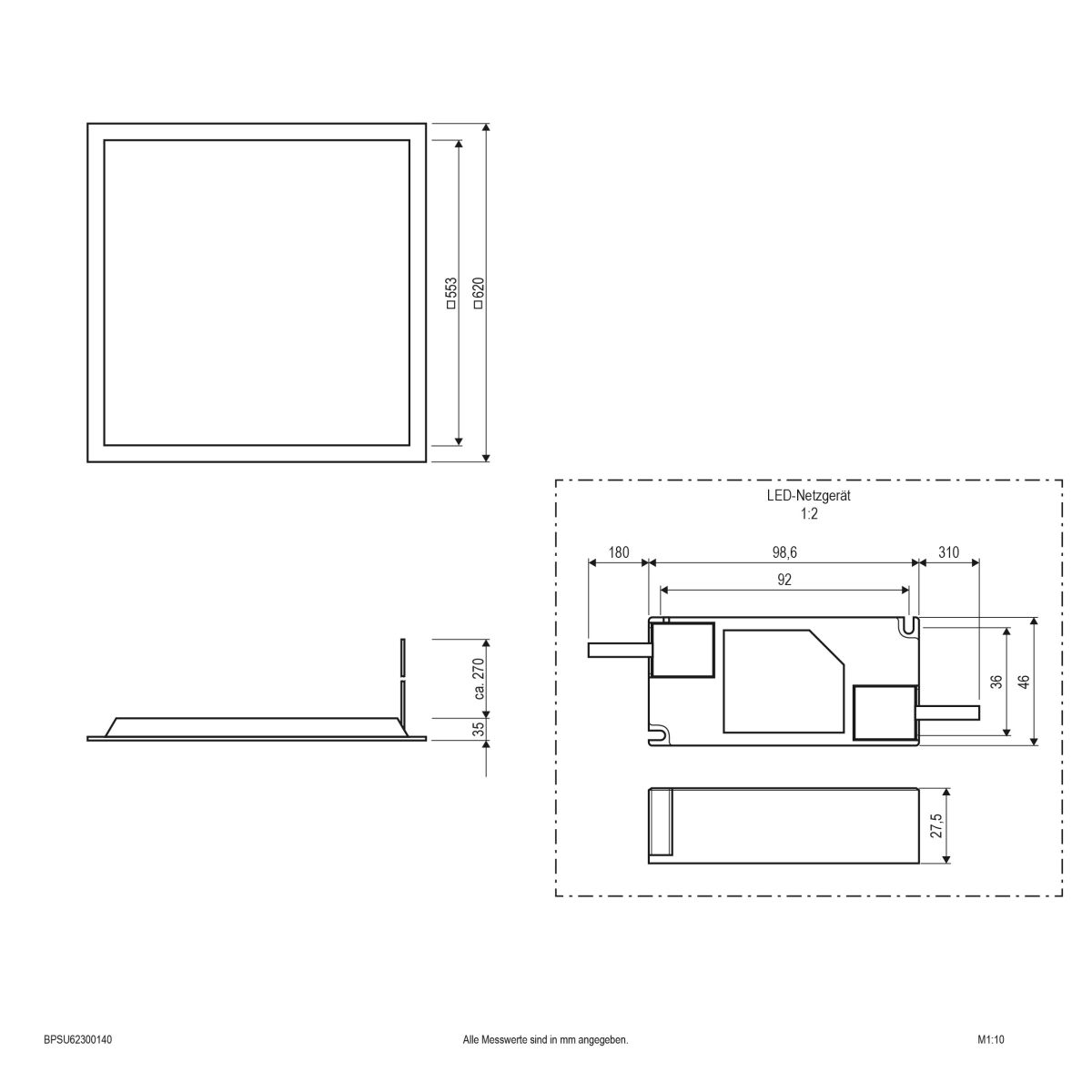 LED Panel M625 BPSU62300140