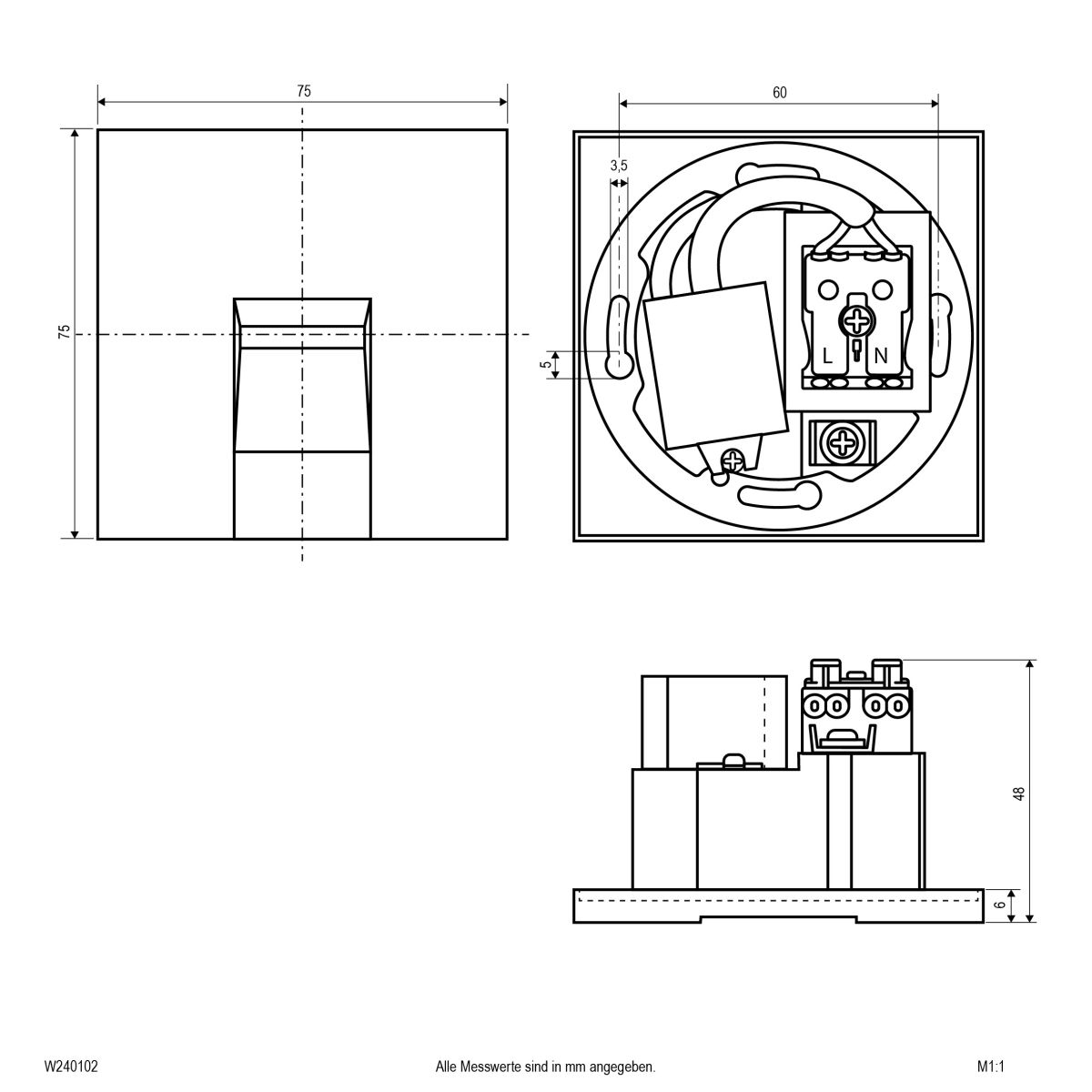 LED-Wandeinbauleuchte W240102