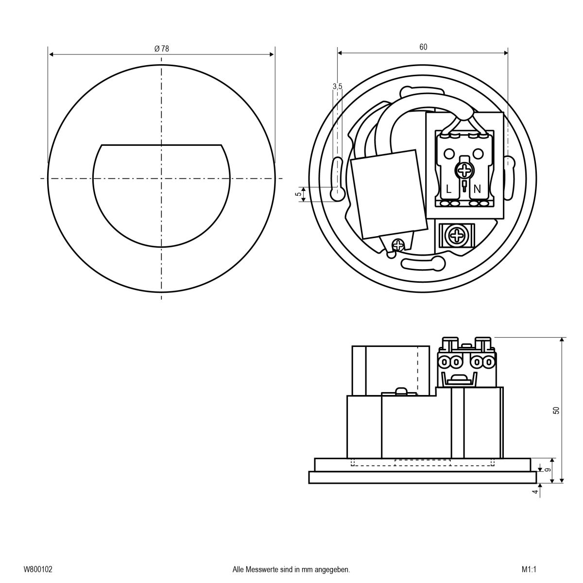 LED-Wandeinbauleuchte W800102