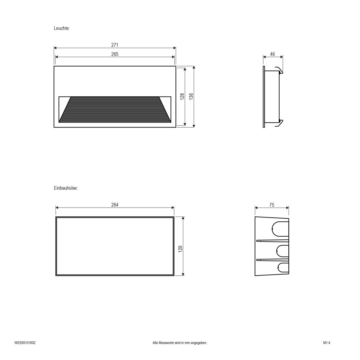 LED-Wandeinbauleuchte WEE65101602