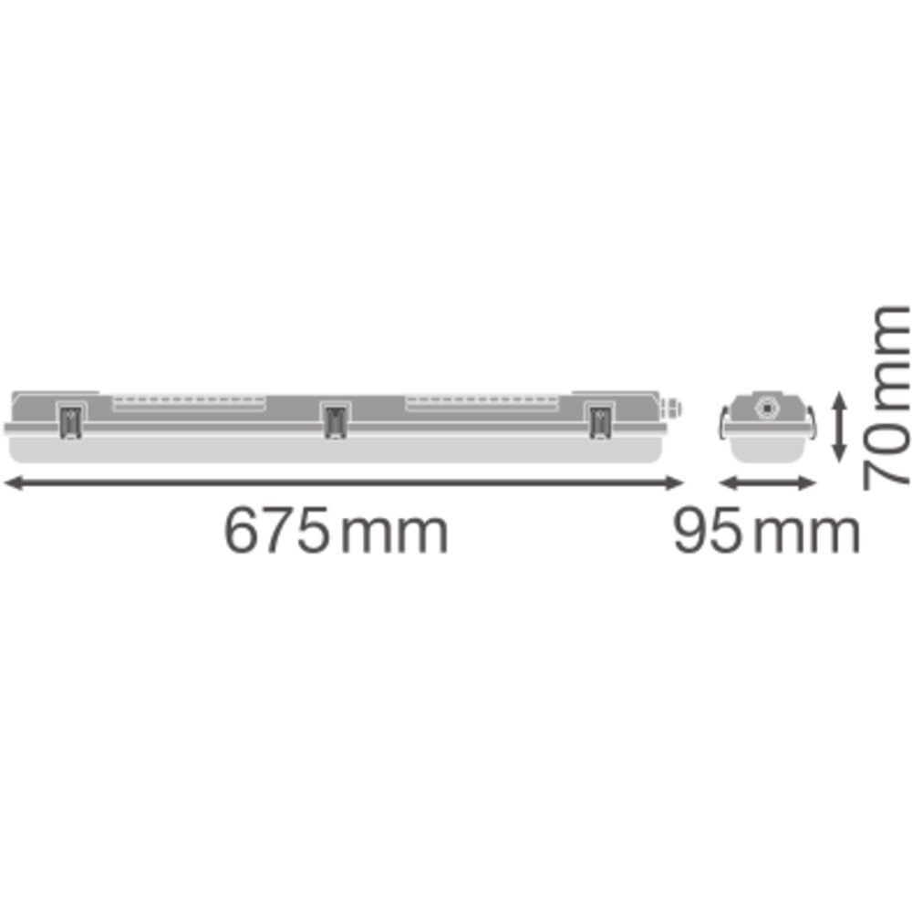 Feuchtraumleuchte Housing DPHOUS.600P2LAMPIP65