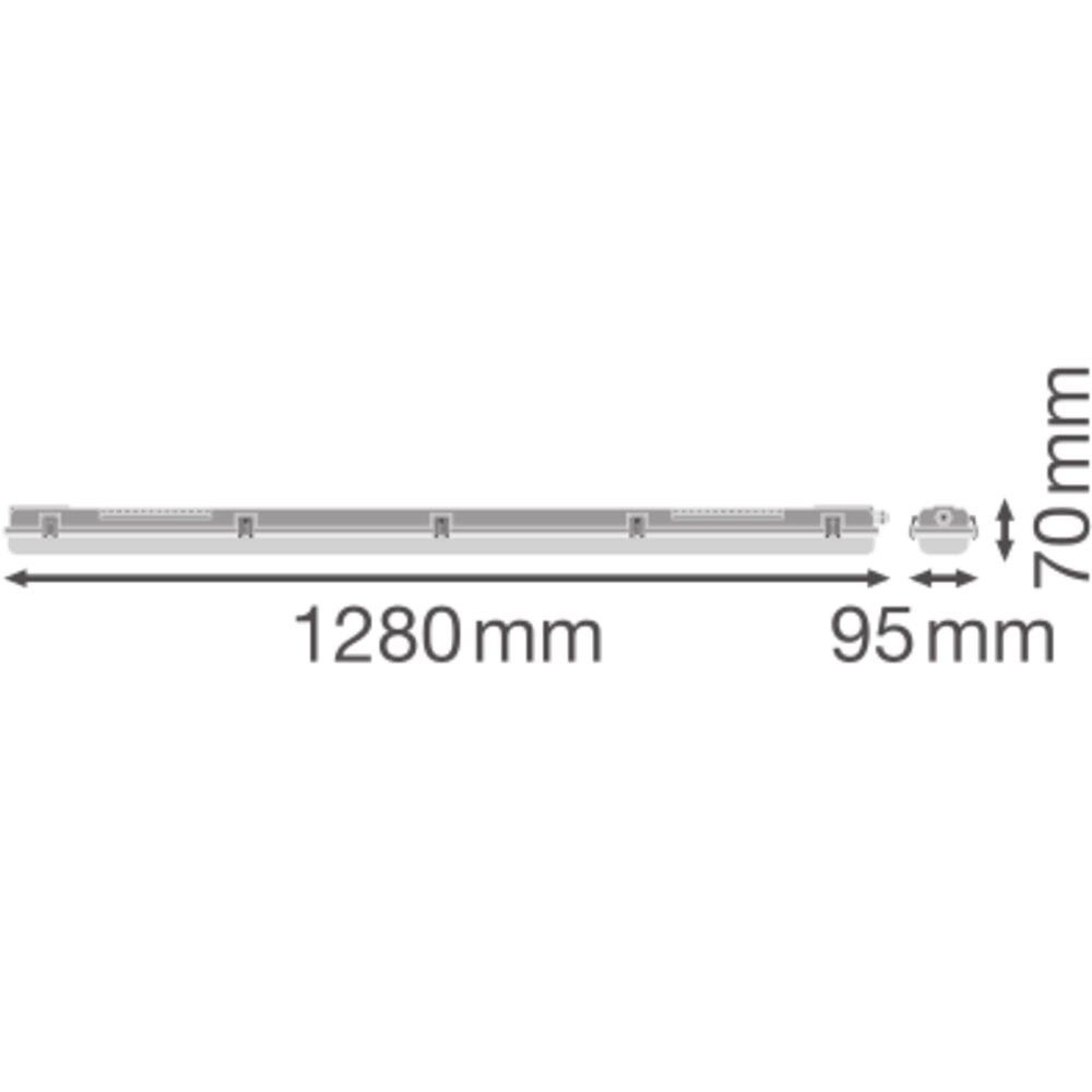 Feuchtraumleuchte Housing DPHOUS1200P2XLP IP65