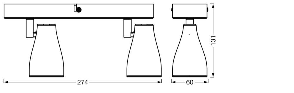 LED-Leuchte 2x GU10 LED S #4058075826595