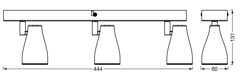 LED-Leuchte 3x GU10 LED S #4058075826458