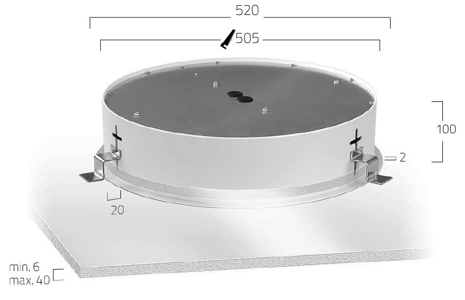 LED-Einbauleuchte BM4OSL-840M-D520