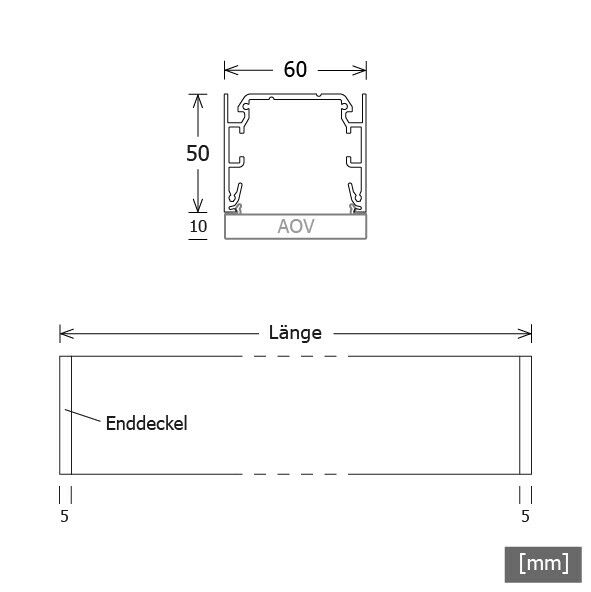 LED-Anbauleuchte MLA060118402AOV/D.sw