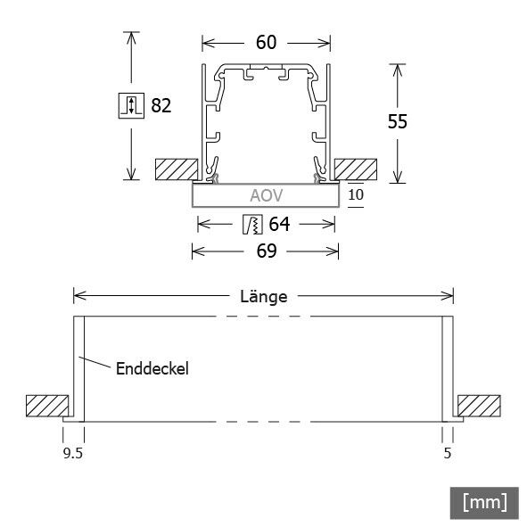 LED-Einbauleuchte MLE060108303AOVD.s-e