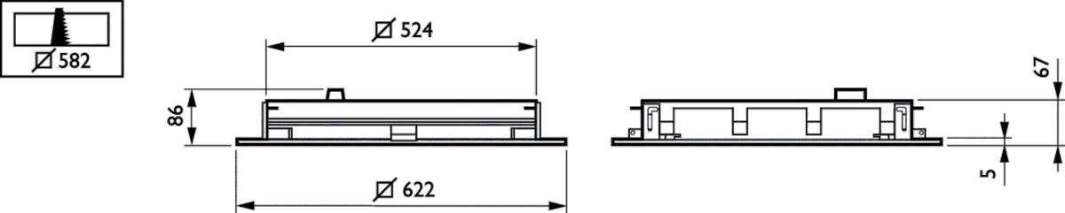 LED-Einbauleuchte M625 RC463B LED #96613300