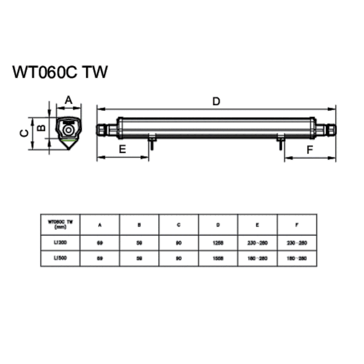 LED-Feuchtraumleuchte m.DV WT060C LED #36012699