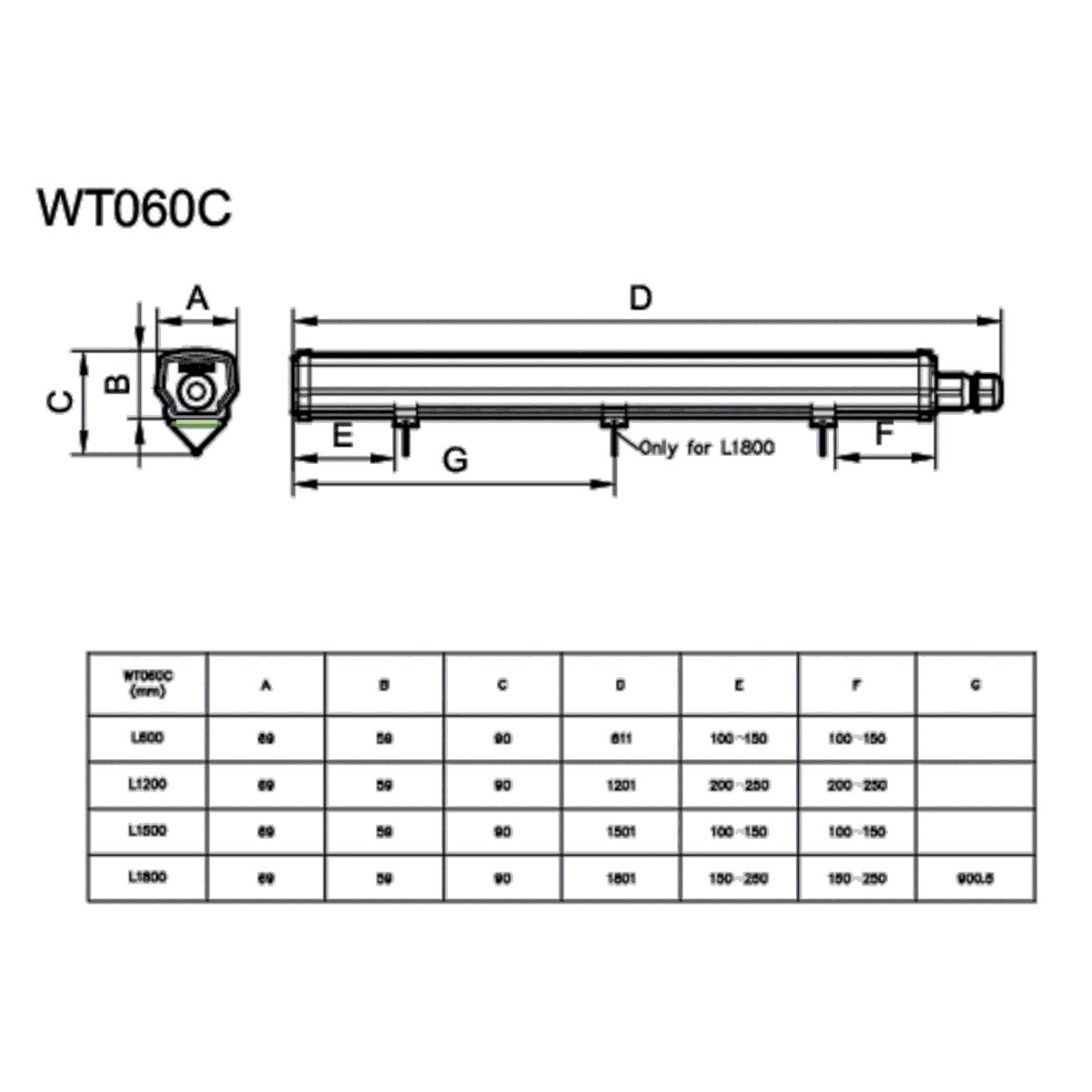 LED-Feuchtraumleuchte WT060C LED #36291599